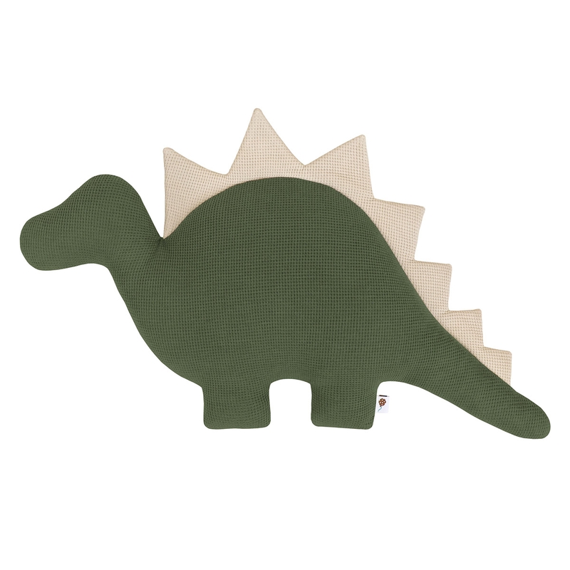 Dino Kissen Stegosaurus Piqué grün/beige 50cm