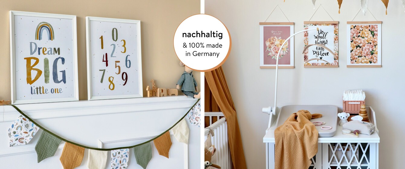Dinki Balloon Poster für Kinderzimmer | Made in Germany