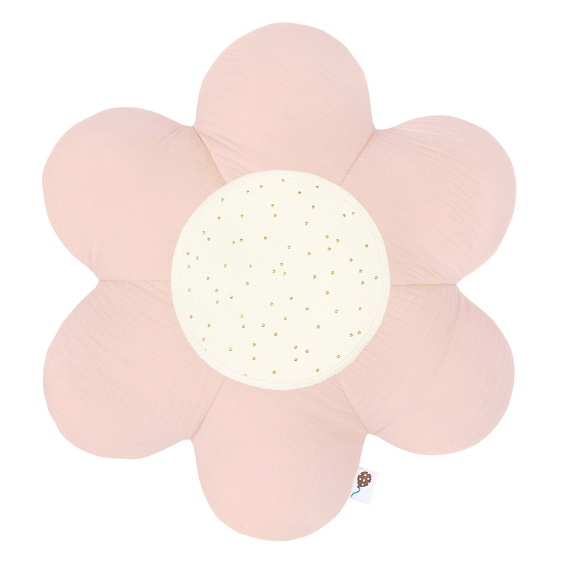 Kinderkissen Blume puderrosa/creme 40cm