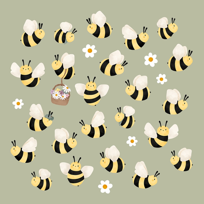 Wandsticker Bienen gelb 29 St.