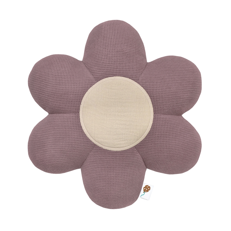 Kinderkissen &#039;Blume&#039; mauve/beige 30cm