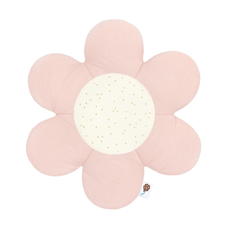 Kinderkissen Blume puderrosa/creme 30cm