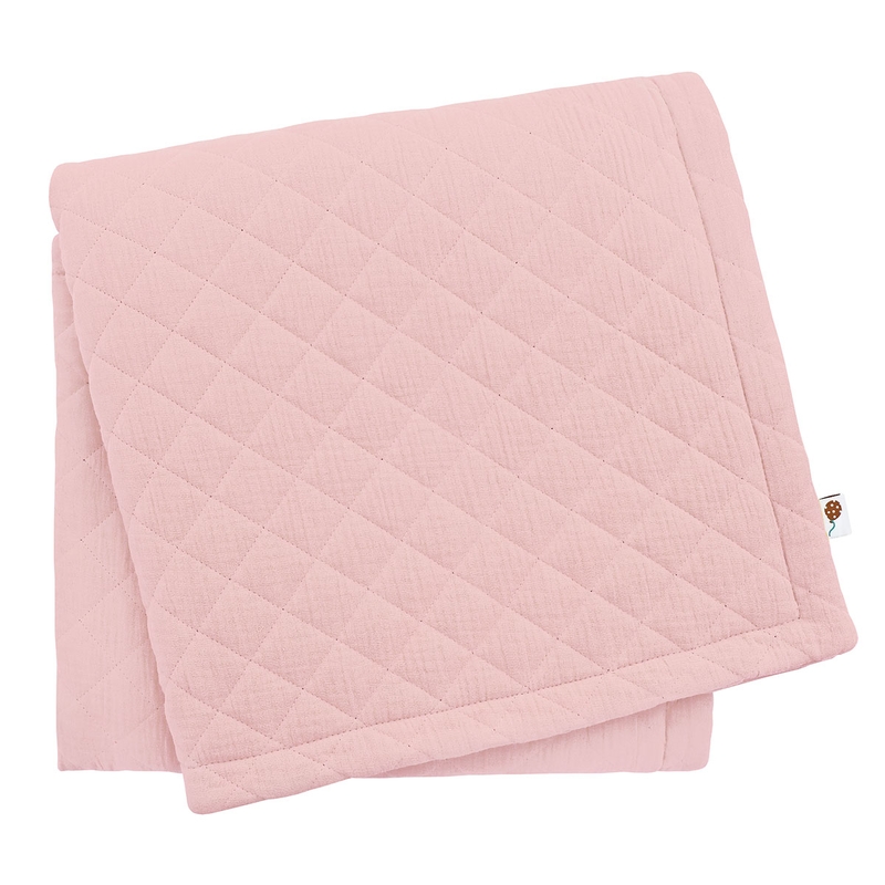 Spielmatte Musselin rosa 120x120cm