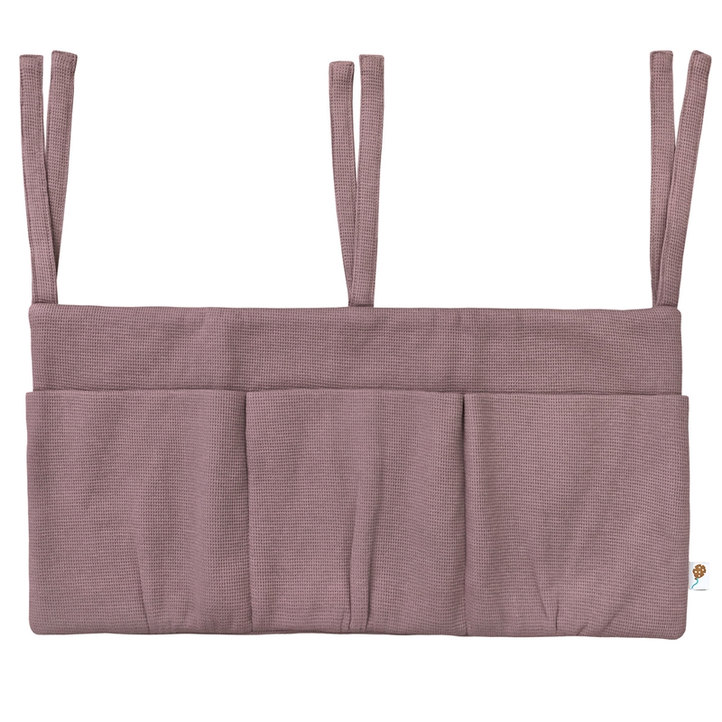 Betttasche Waffelpique mauve 60x30cm