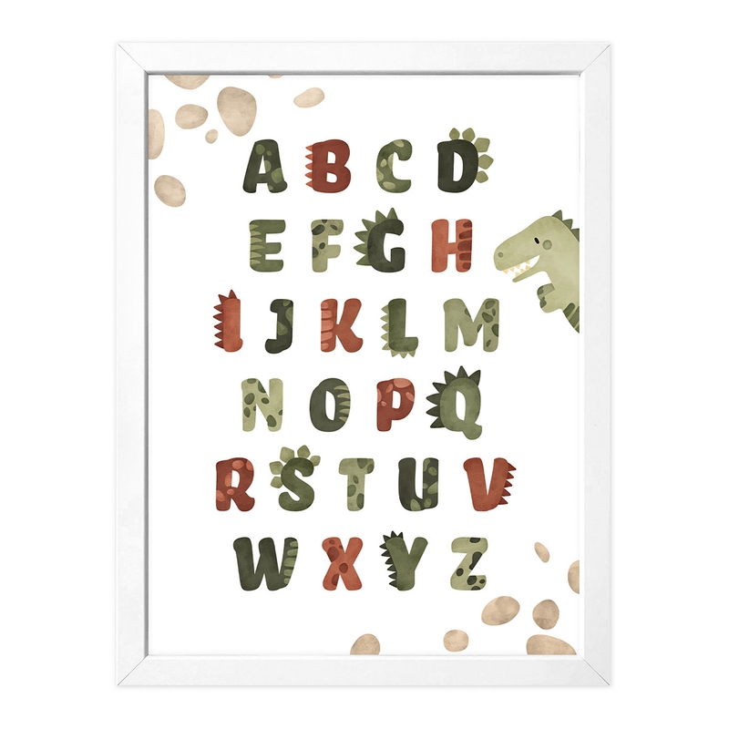 Kinder Lernposter Dino Alphabet 30x40cm