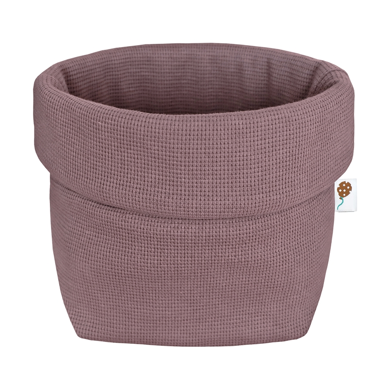 Aufbewahrungskorb Waffelpique mauve 19cm