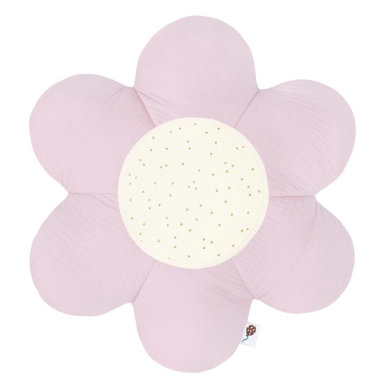 Kissen Blume flieder/creme 40cm